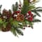 22" Mixed Pine with Berries & Pinecones Wreath